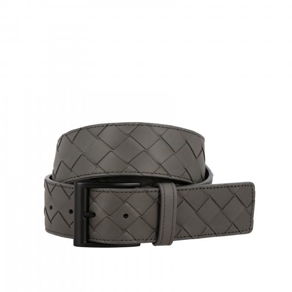 Bottega Veneta belt in woven leather | Belt Bottega Veneta Men Grey ...