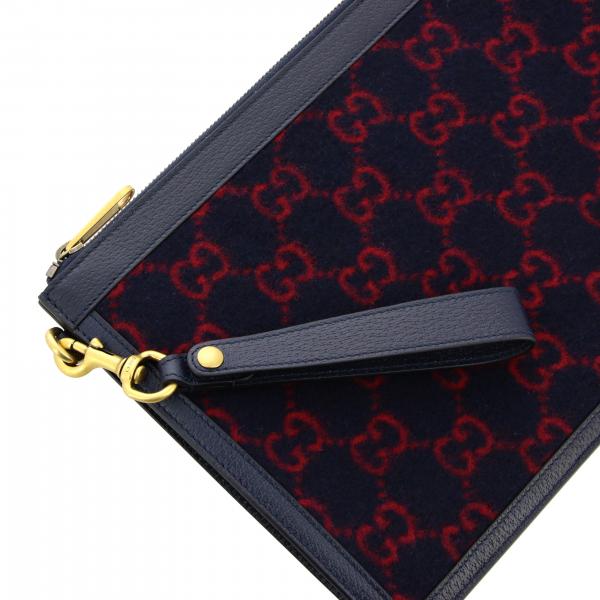 GUCCI Pochette da polso in lana GG Supreme Portadocumenti Gucci Uomo