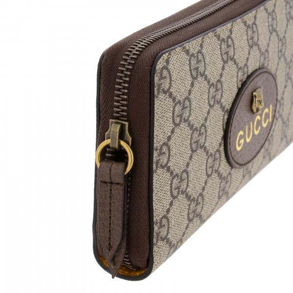 GUCCI: Neo vintage wallet in GG Supreme leather with tiger | Wallet ...