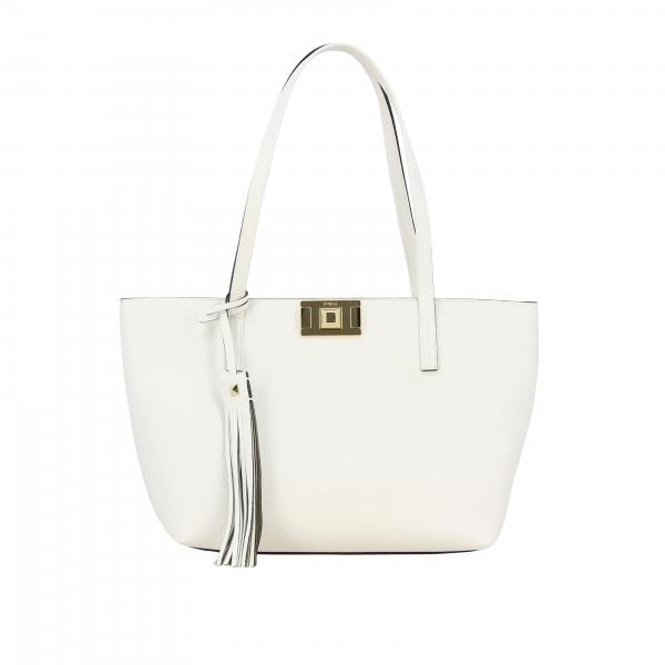 Furla Outlet: Mimì tote bag in textured leather - Grey | Furla tote ...