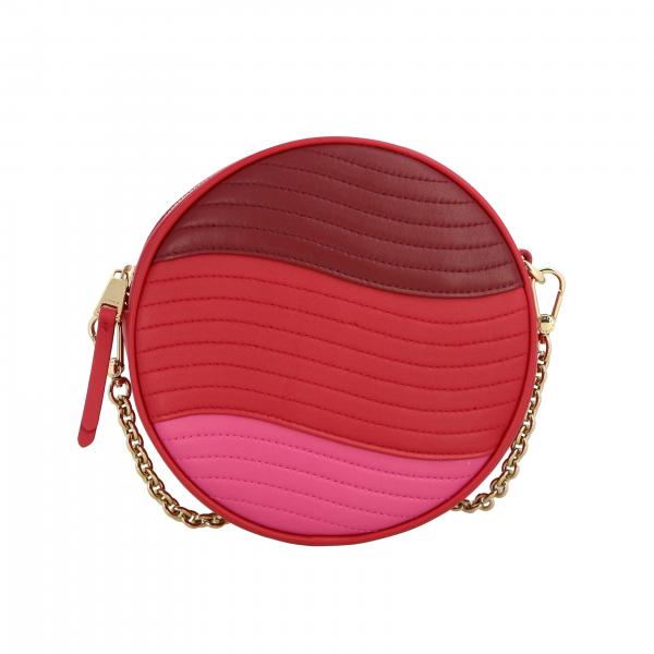 Наплечная сумка Furla из тисненой кожи с узором волны