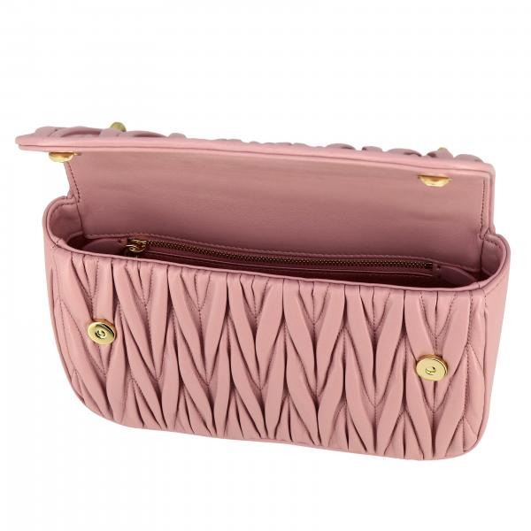 MIU MIU shoulder bag in quilted leather Pink Miu Miu crossbody