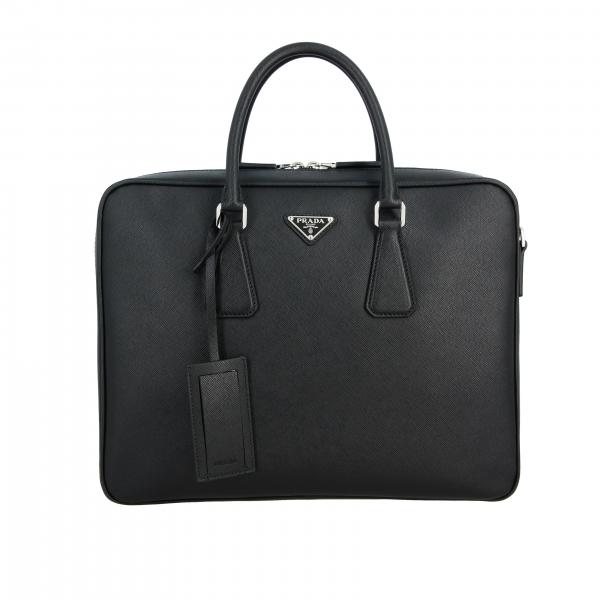 PRADA: bags for men - Black | Prada bags 2VE011 OOO 9Z2 online on ...
