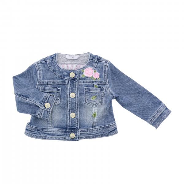 Veste en jean Monnalisa Bebè avec applications et patchs Dumbo
