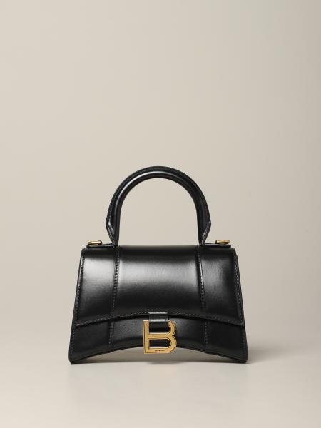 Markeret røveri stenografi BALENCIAGA: Hour glass XS bag in leather with B monogram - Black |  Balenciaga mini bag 592833 1QJ4M online on GIGLIO.COM