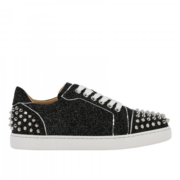 Nedgang Harden foredrag CHRISTIAN LOUBOUTIN: Vieira spikes glitter sneakers with studs - Black | Christian  Louboutin sneakers 1201518 online at GIGLIO.COM