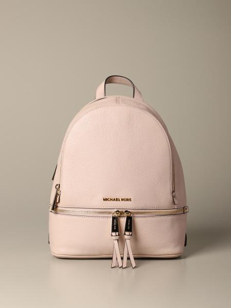 Michael Outlet: Michael Rhea Zip backpack in textured leather - | Michael Kors backpack 30S5GEZB1L on GIGLIO.COM