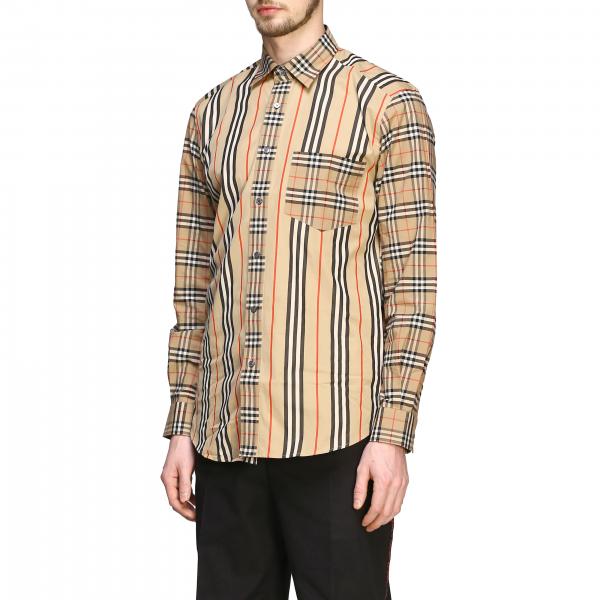 Burberry check patchwork shirt with Italian collar | Shirt Burberry Men ...