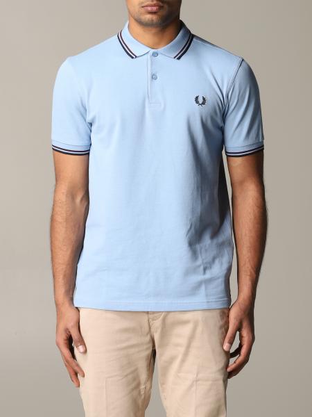 Fred Perry Outlet: polo shirt for man - Sky | Fred Perry polo shirt ...