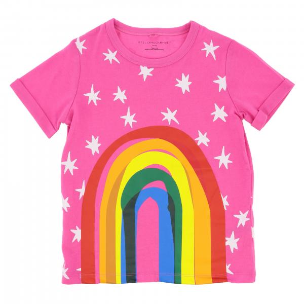 T-shirt à manches courtes Stella McCartney avec imprimé arc-en-ciel