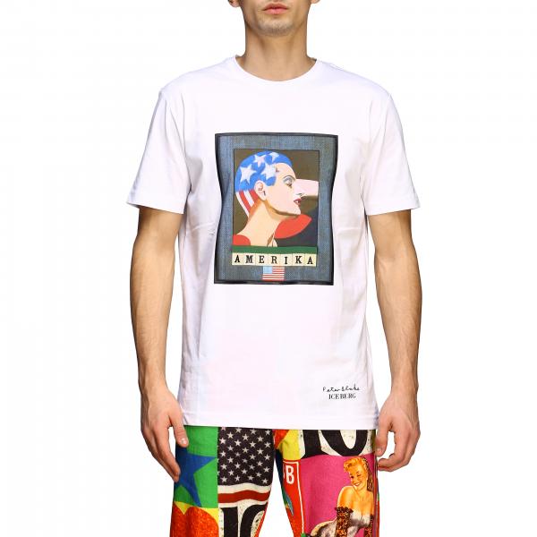 T-shirt Iceberg x Peter Blake con stampa Amerika