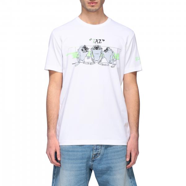 Iceberg Outlet: crew neck T-shirt with front print - White | Iceberg t ...