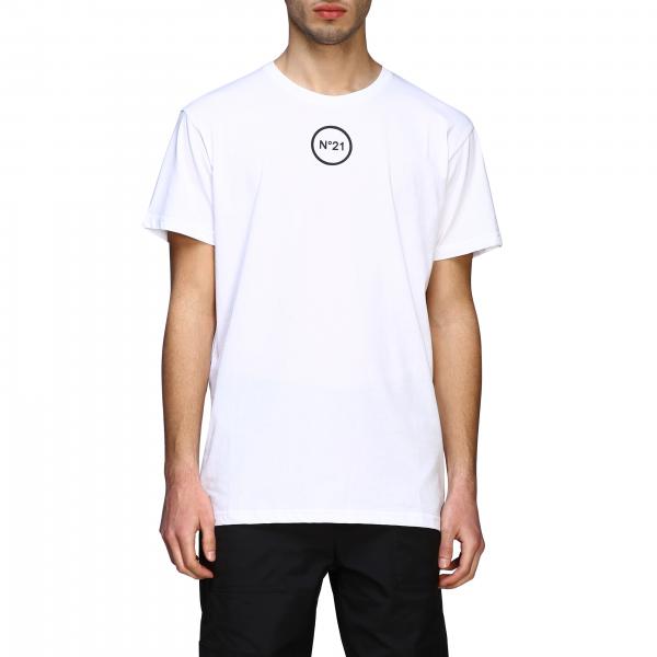 N° 21 Outlet: N ° 21 T-shirt with tone-on-tone mini rubber logo - White ...