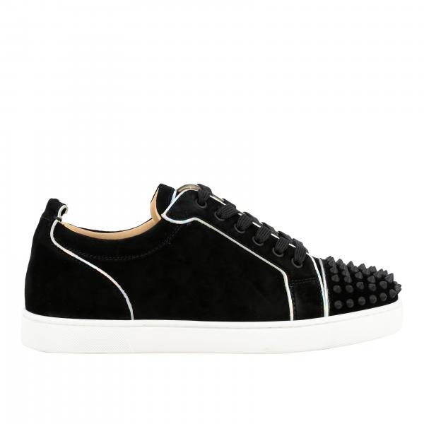 christian louboutin black suede sneakers