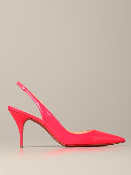 Christian Louboutin Clare sling back in fluorescent paint