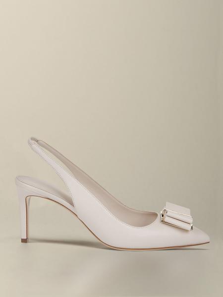 Salvatore Ferragamo Zeri Sling back aus Leder mit Schleife zurückschleudern