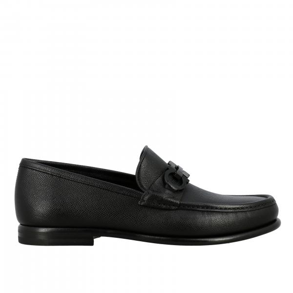 Salvatore Ferragamo Crown loafer in saffiano leather with double hook