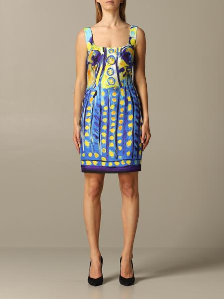 Robe fourreau imprimée Moschino Couture