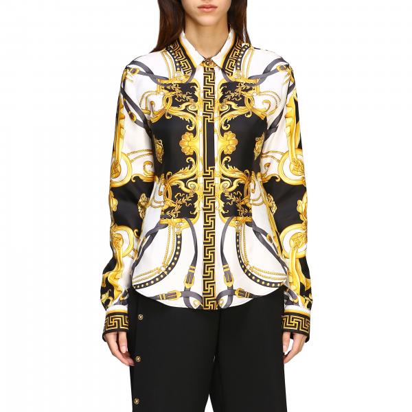 Versace Outlet: silk shirt with baroque print | Shirt Versace Women ...