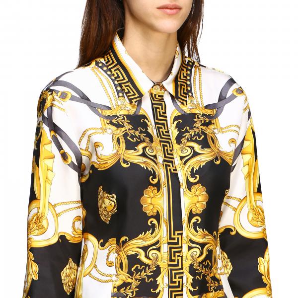 Versace Outlet: silk shirt with baroque print | Shirt Versace Women ...