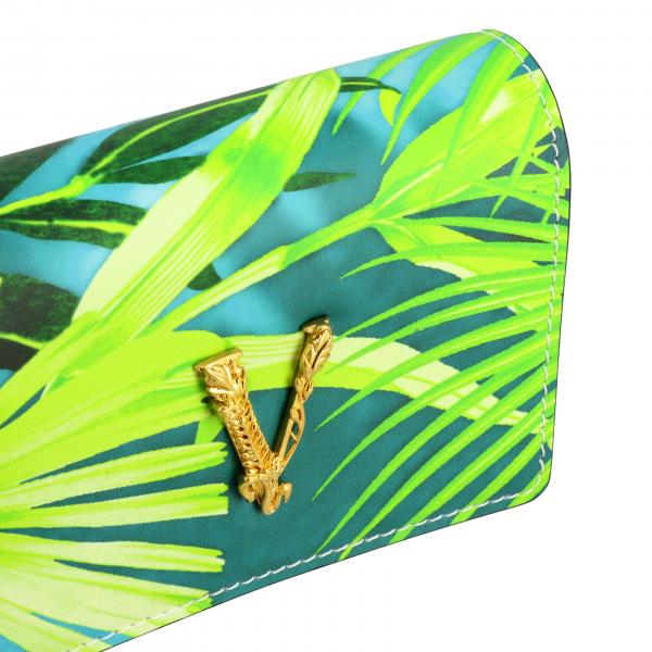 mini bag in jungle print leather with V 