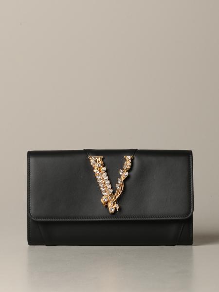Versace Outlet: crossbody bags for women - Black | Versace crossbody ...