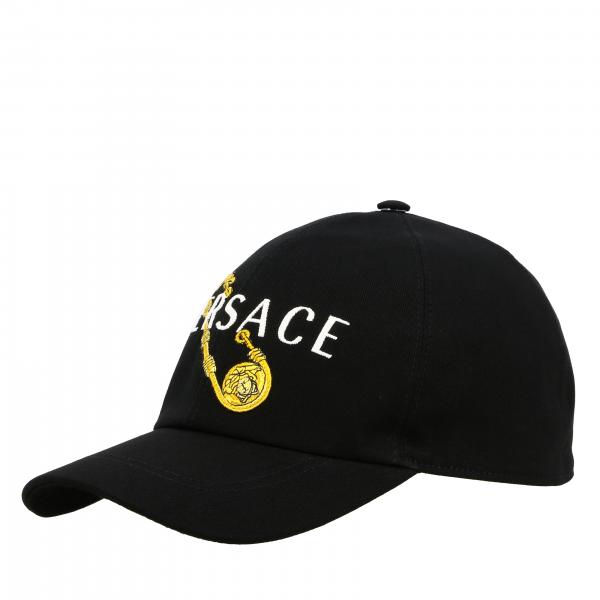 Versace Outlet hat for men Black Versace hat ICAP004 A233165