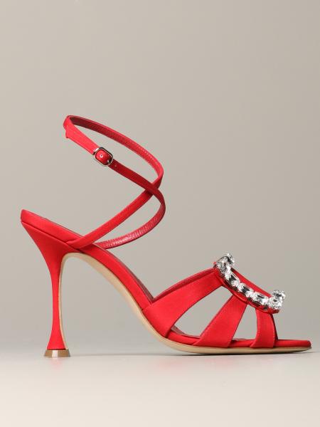 Сандали со стразами Женское Manolo Blahnik
