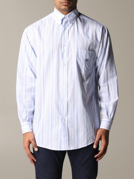 Camicia over Etro in cotone multi bacchettata
