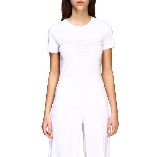 Футболка с коротким рукавом и логотипом Женское Emporio Armani
