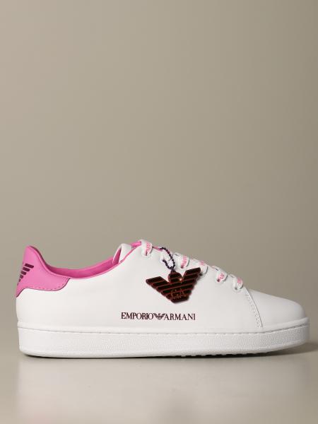Outlet de Emporio Armani: Zapatillas para mujer, Blanco | Zapatillas  Emporio Armani X3X061 XM257 en línea en 