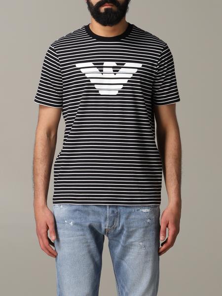 Emporio Armani 条纹logo T恤