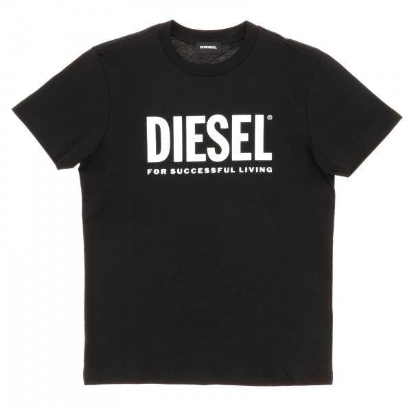 Diesel Outlet: short-sleeved T-shirt with logo print - Black | Diesel t ...