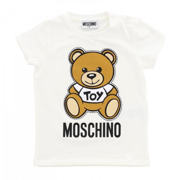 MOSCHINO BABY: short-sleeved T-shirt with teddy print - White ...