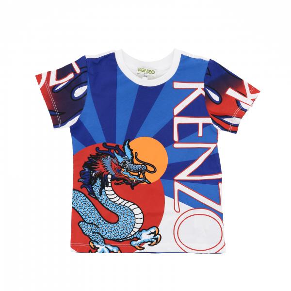 Футболка с коротким рукавом и принтом Детское Kenzo Junior