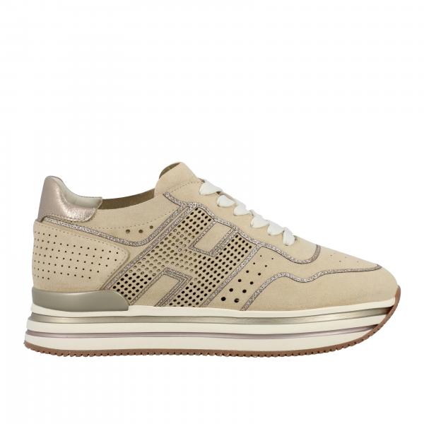 Sneakers 483 midi platform Hogan in suede traforato con big H