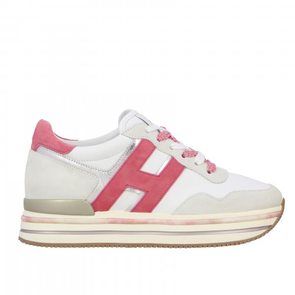 Hogan 515 platform sneakers in leather and suede with big H