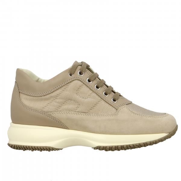 Sneakers Interactive Hogan in camoscio e tela con H bombata