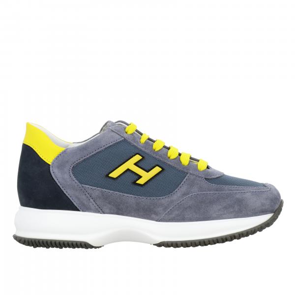 New interactive Hogan sneakers in suede and mesh with flock H