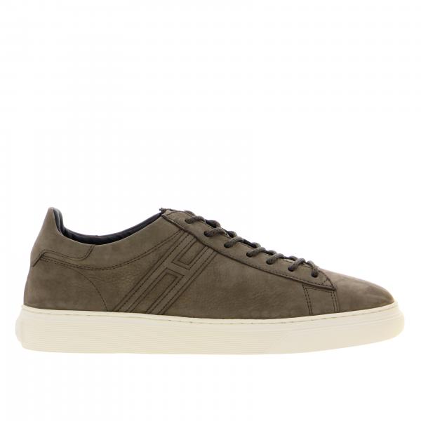 HOGAN: 365 sneakers in nubuck with big H - Beige | Hogan sneakers ...