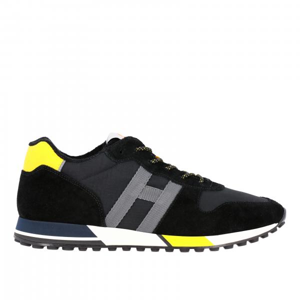 HOGAN: 383 Retrò running sneakers in suede and canvas - Black | Hogan ...