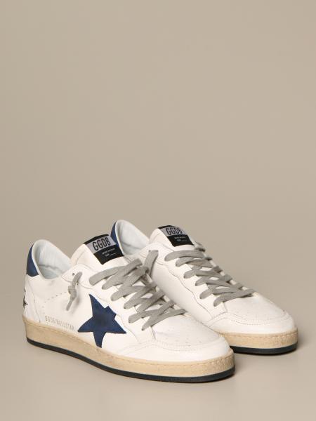 GOLDEN GOOSE: Ball star leather sneakers - White | Golden Goose ...
