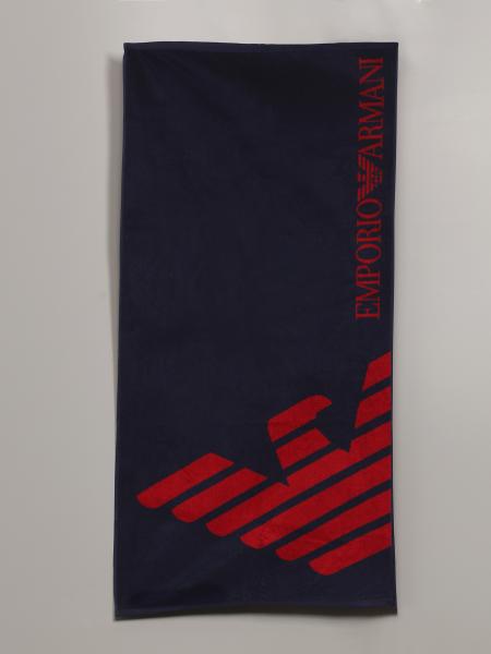 Emporio Armani beach towel with logo