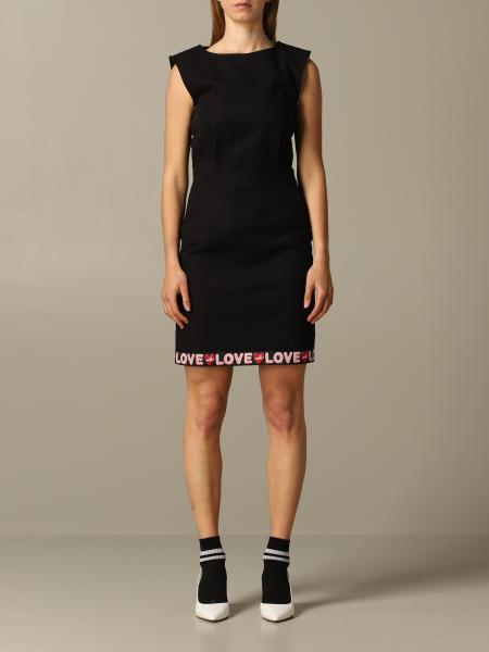 Robe fourreau Love Moschino avec bande logo