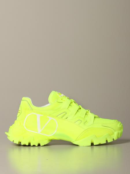 Valentino Garavani Climbers sneakers in leather and fluorescent mesh with VLogo