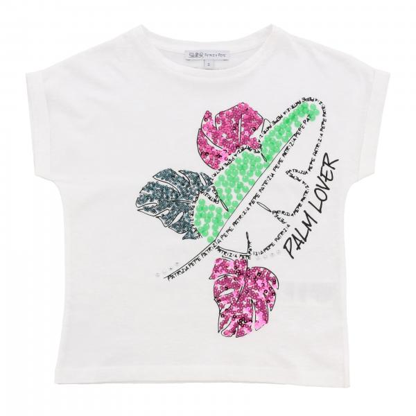 T-shirt Patrizia Pepe à manches courtes avec feuille de banane en paillettes