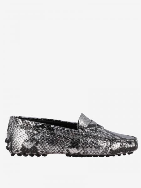 Tod's Gommini Drive moccasin in python print leather