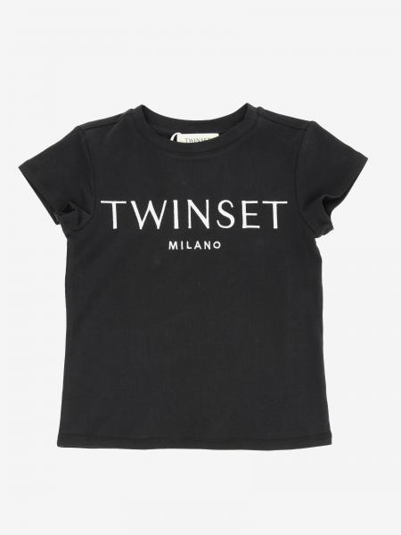Tapijt Middelen hoop TWINSET: Twin-set T-shirt with logo - Black | Twinset t-shirt 201GJ2370  online on GIGLIO.COM