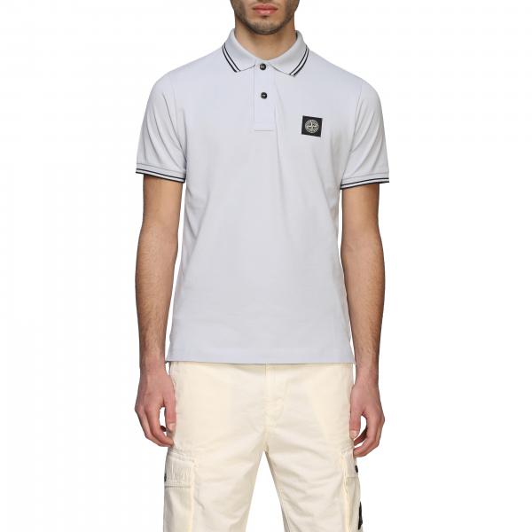 Stone Island short-sleeved polo shirt with logo | Polo Shirt Stone ...