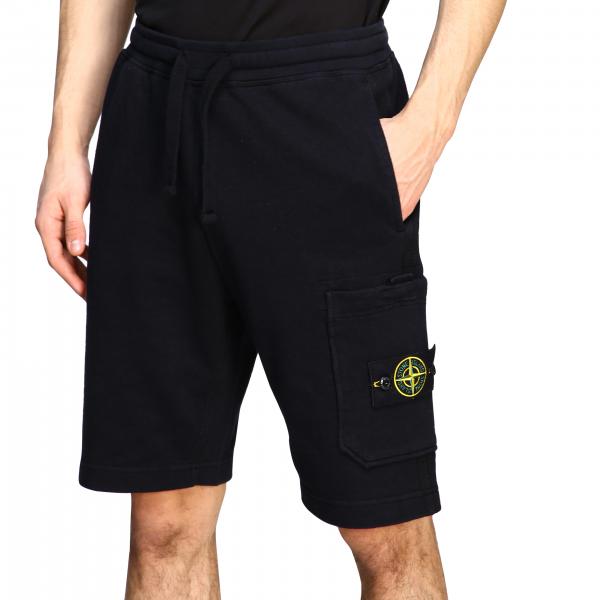 STONE ISLAND: jogging bermuda shorts with logo | Short Stone Island Men ...